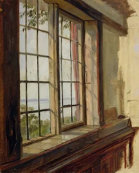 Udsigt over Elben gennem et vindue, 1838